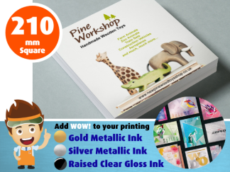 210 mm Square size - Leaflets - Flyers - Small Cards - Small Posters