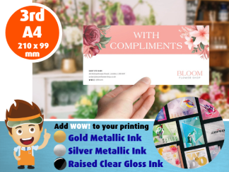 3rd A4 size - Compliment Slips