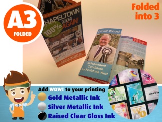 6 page 3rd A3 size (A3 folded into three) - Folded Leaflets, Brochures & Folded Cards