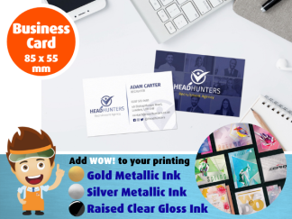 Classic Business Cards - with Metallic Dry Ink, Laminating, Numbering & Rounded Corners upgrades