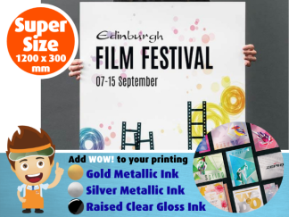 Supersize 1200 mm x 300 mm - Supersize Leaflets - Cards - Posters