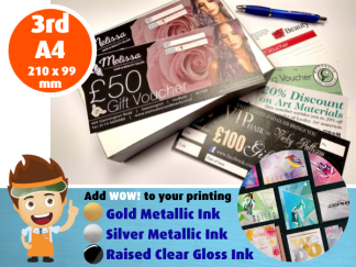 3rd A4 size - Gift Vouchers