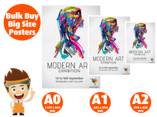 Bulk Buy Big Size Posters - A2, A1 & A0 sizes - Indoor