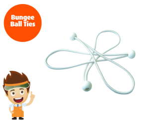 Bungee Ball Ties for banner fastening