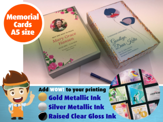 Memorial Cards - A5 size
