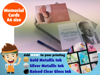 Memorial Cards - A6 size
