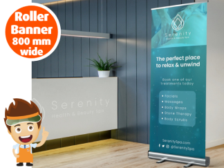 Pop Up Roller Banners : Standard size : 800 mm wide x 2 metres high