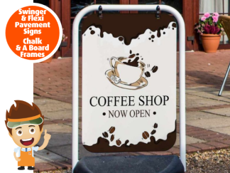 Swinger & Flexi Pavement Signs, Chalk & A Board Frames