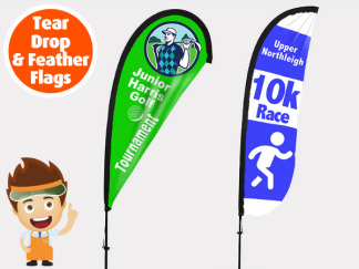 Tear Drop & Feather Flags & Bases