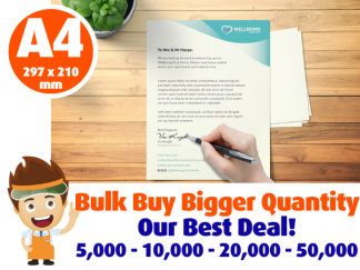 Letterheads, Single Sheet Forms & Questionnaires - Bulk Buy - Best Deal - A4 size