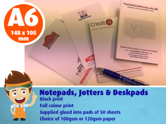 A6 size - Notepads, Jotters & Deskpads